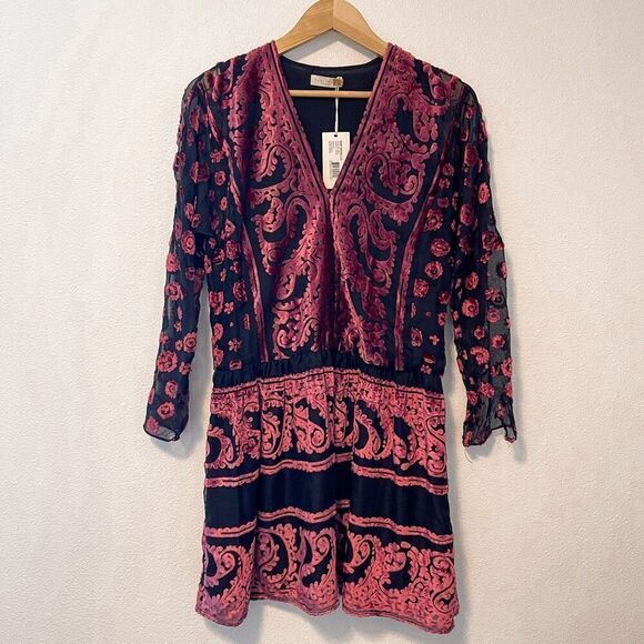 Ramy Brook Clarice Velvet Mini Dress XS NWT DAMAGED - Picture 1 of 13